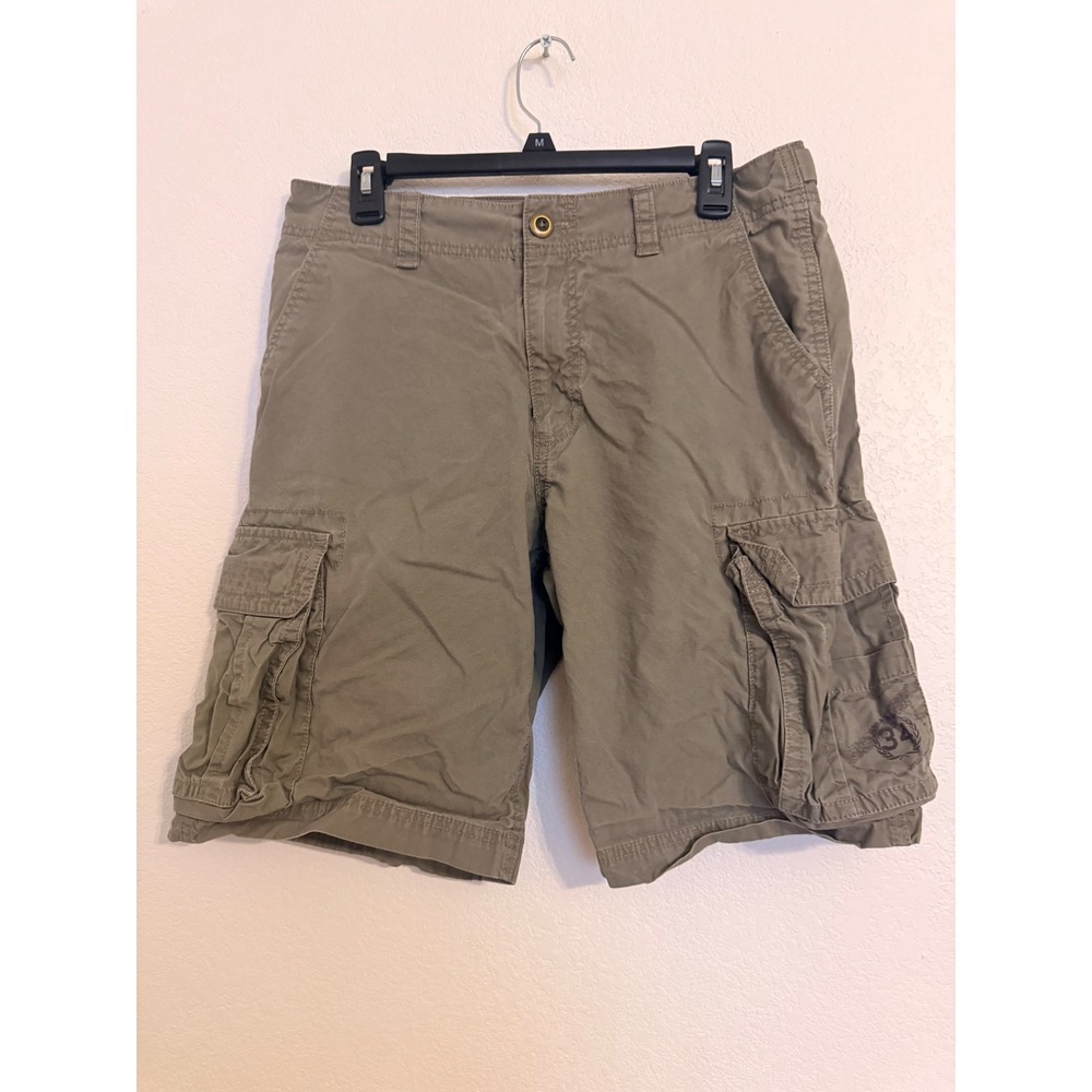 Old‎ Navy Mens Cargo Shorts Size 30 Olive Green Cotton Utility Adjustable Waist